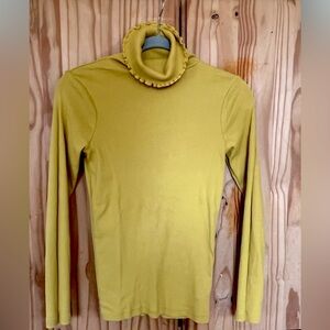 MISHA & PUFF ribbed turtleneck in yellow